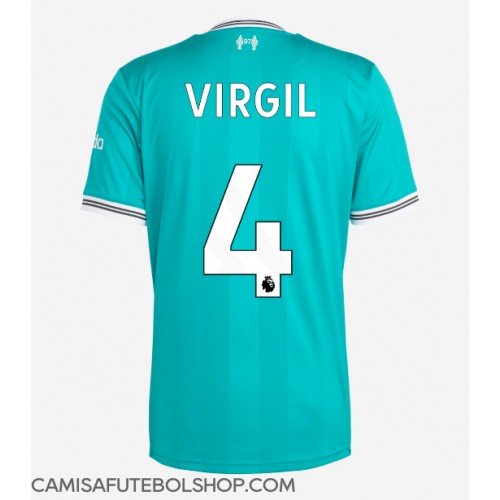 Camisa de time de futebol Liverpool Virgil van Dijk #4 Replicas 3º Equipamento 2025-26 Manga Curta